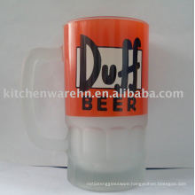 K-104-20W high quality frosted beer mug with decal